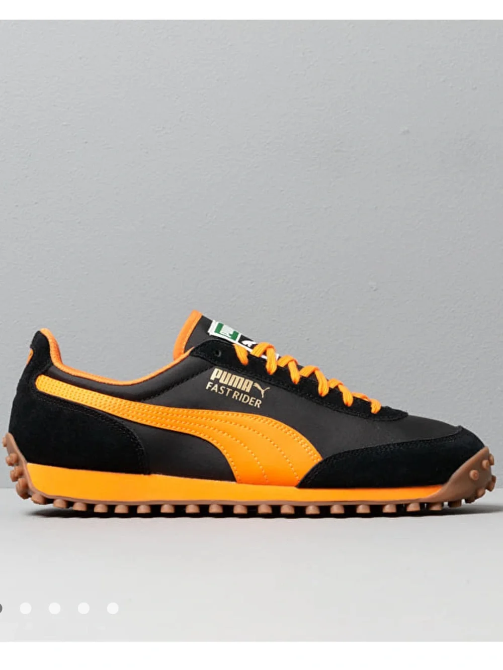 Puma Black and Bright Orange Fast Rider sneakers size 10.5 men’s